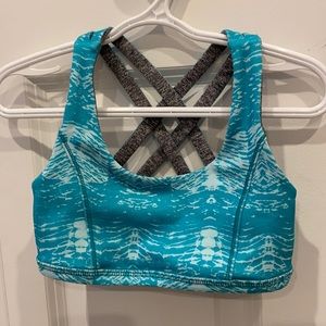 Ivivva Teal and Grey Reversible Sports Bra